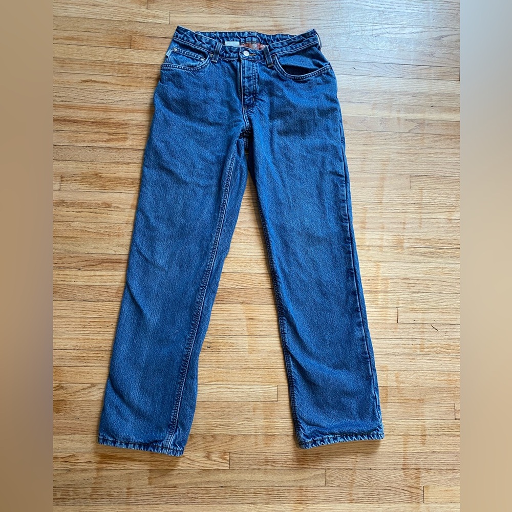Women's Flannel Lined Carhartt Jeans, Women's Work Jeans, Cotton Jeans Sz 8 32